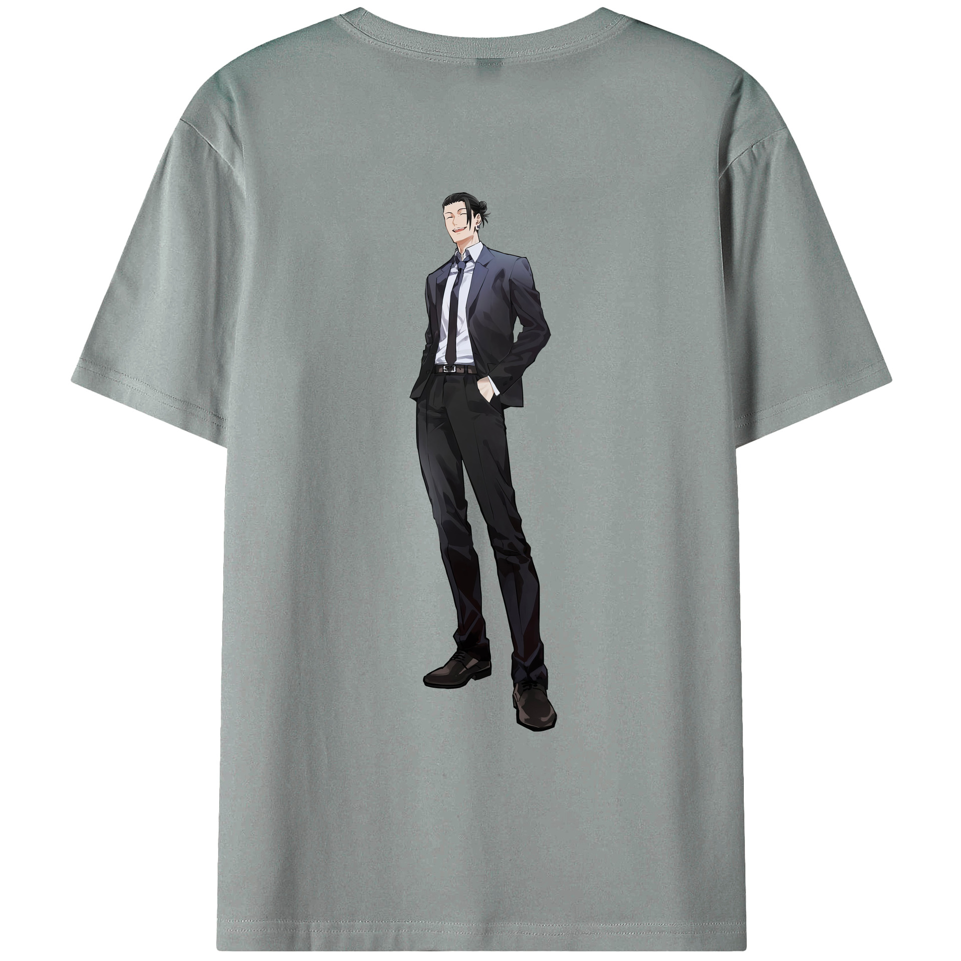 （画像用） 呪術廻戦 Jujutsu Kaisen 綿100％ メンズ半袖Tシャツ（バックプリント） 通気性